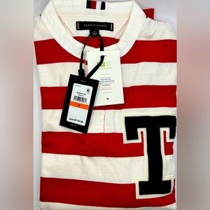 Tommy Hilfiger striped long sleeve rugby shirt, NWT